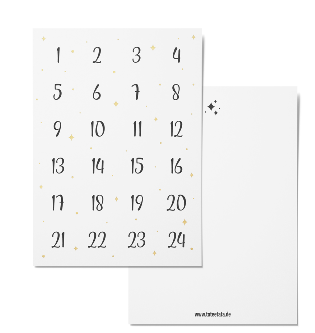 Postkarte Adventskalender