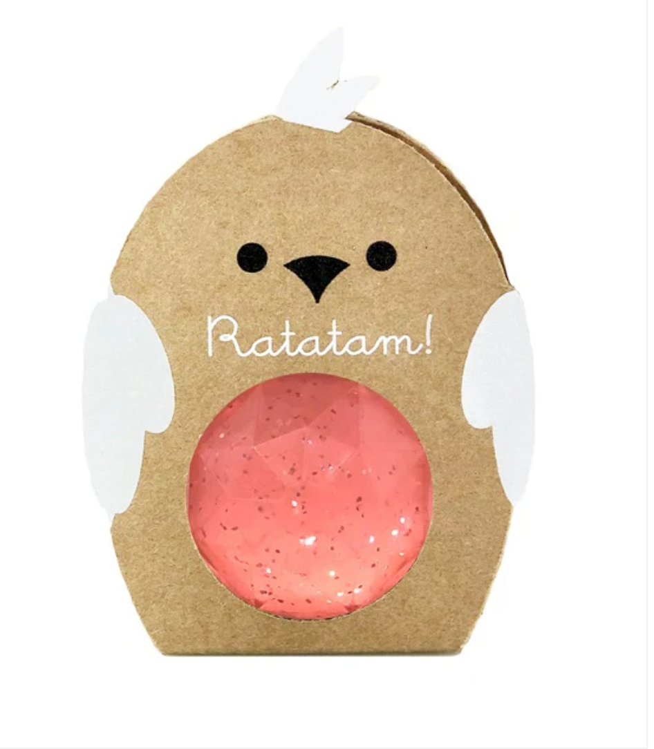 Bird Bouncy Ball - Pink - 42mm - Ratatam