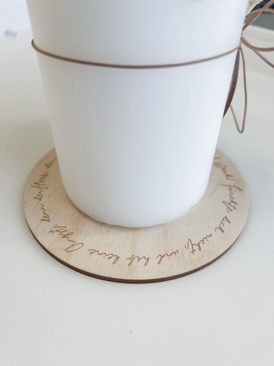 Kerzenteller mit Vers I Taufe I personalisiert