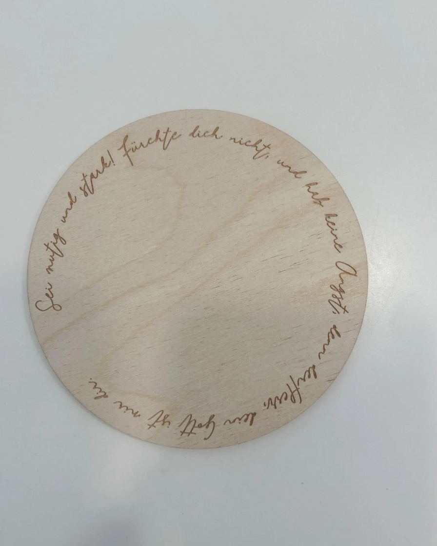 Kerzenteller mit Vers I Taufe I personalisiert