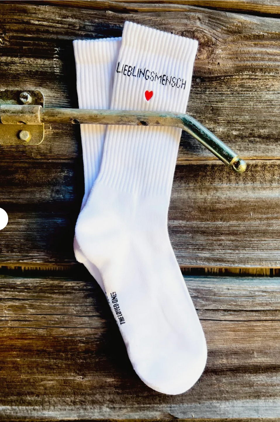 Lieblingsmensch mit Herzstickerei Socken Onesize Loones