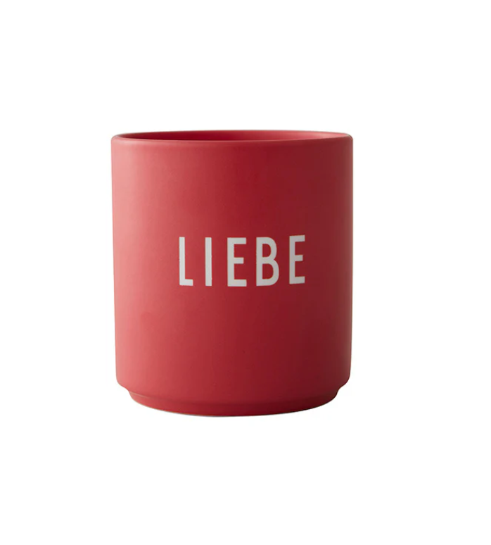 Becher Liebe Rose Design Letters