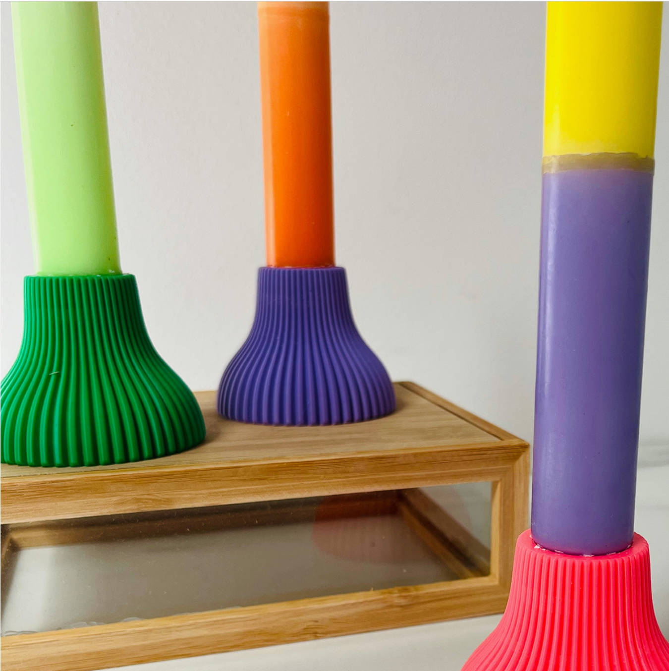 Kerzenhalter grün Vrolijke Dag