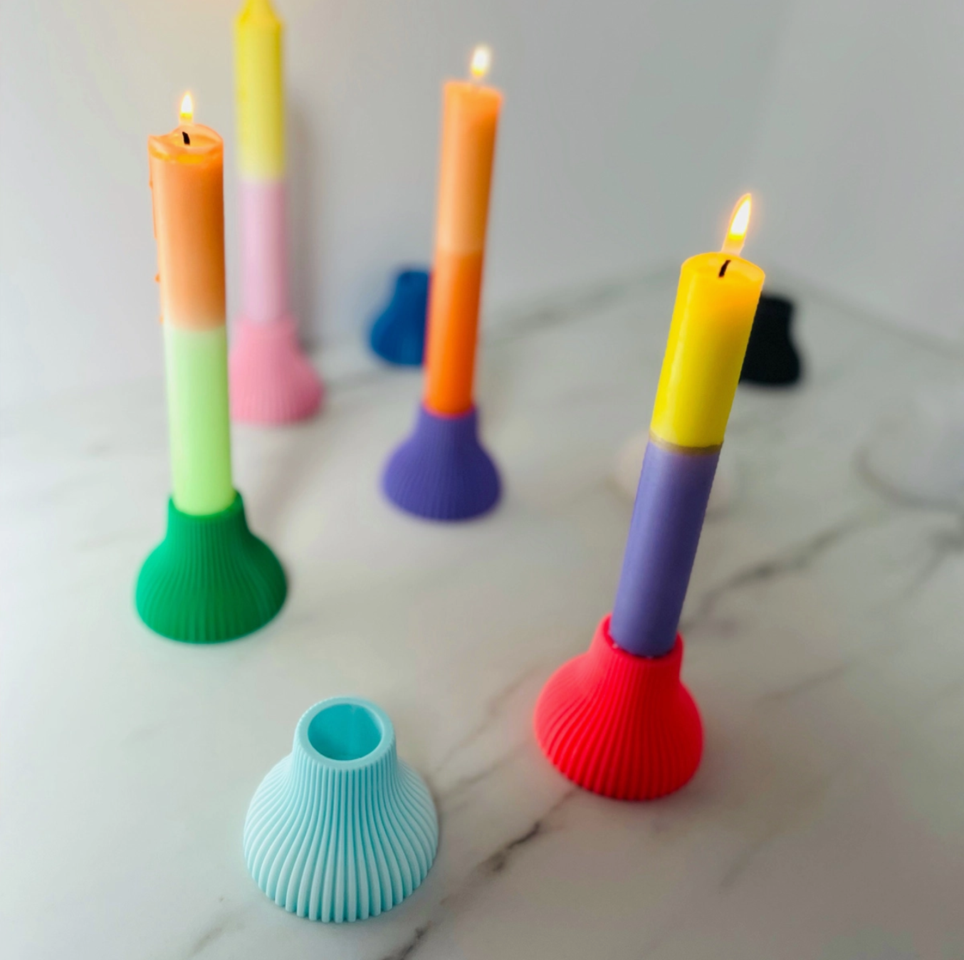 Kerzenhalter grün Vrolijke Dag