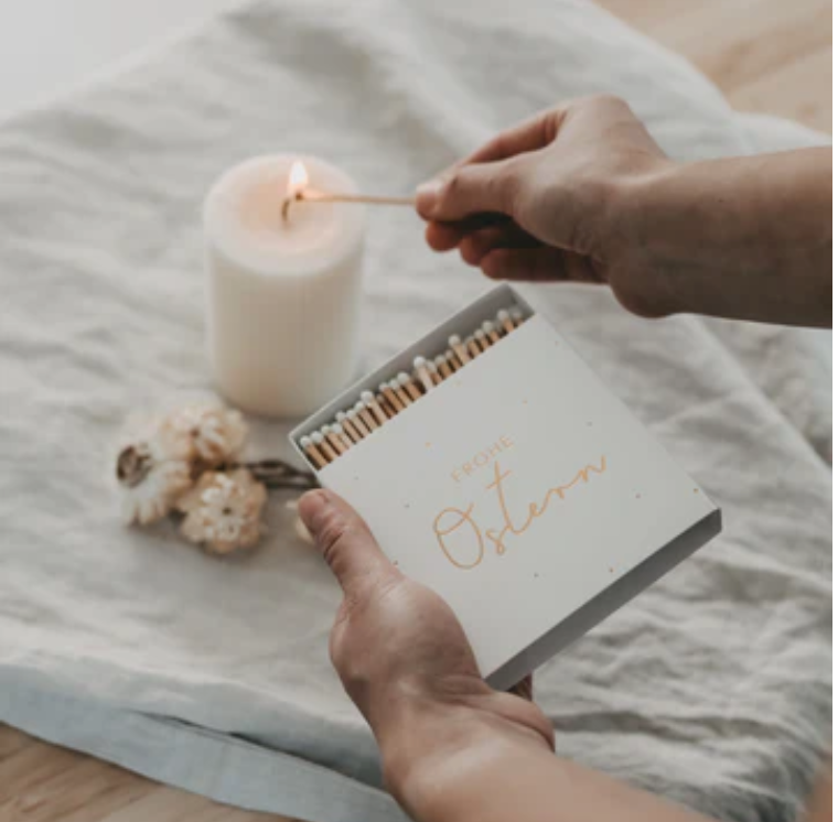 Streichhölzer Frohe Ostern Eulenschnitt