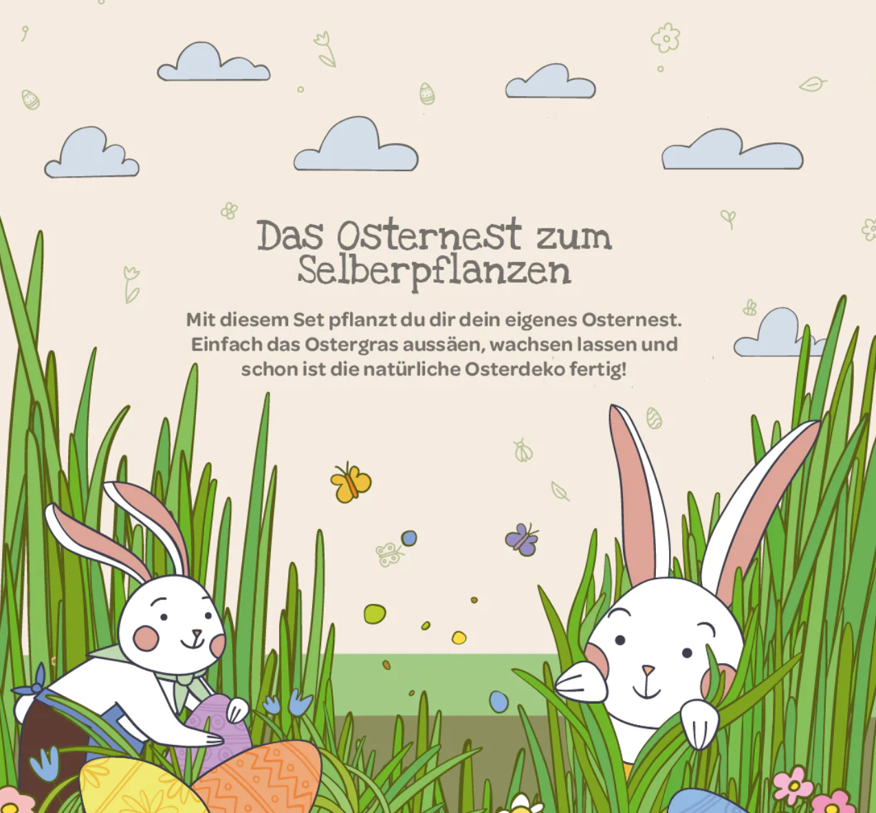 Osternest aus dem Becher