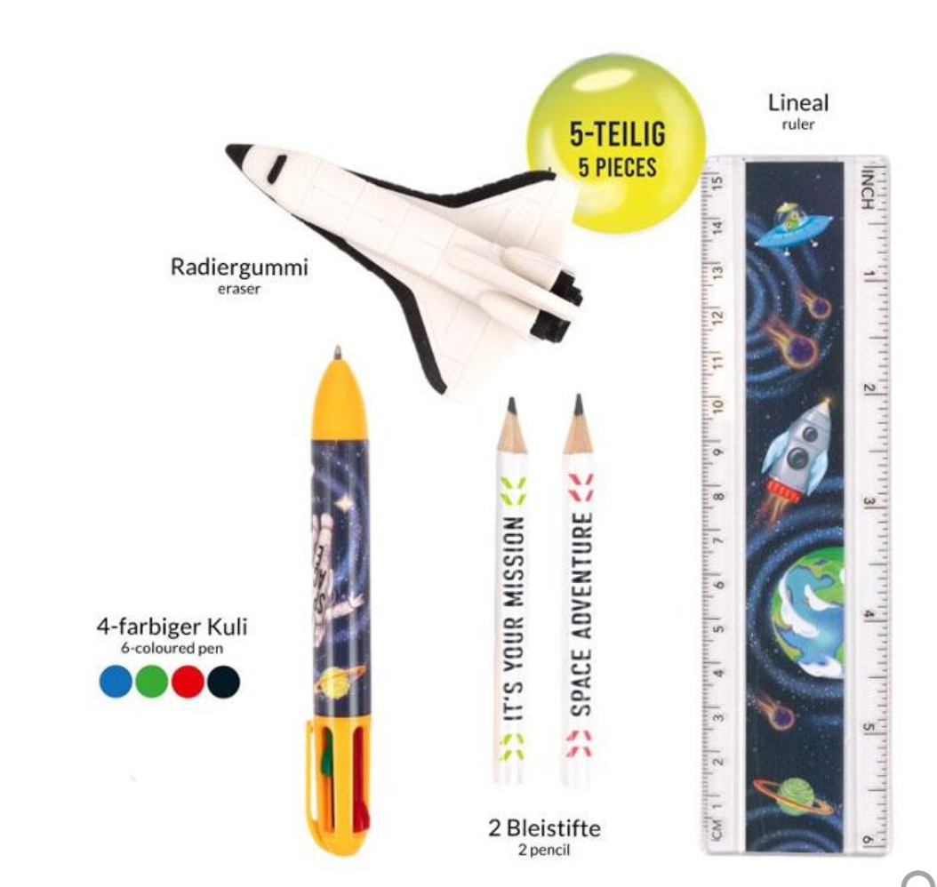 SPACE ADVENTURE Schreibsets 5-teilig