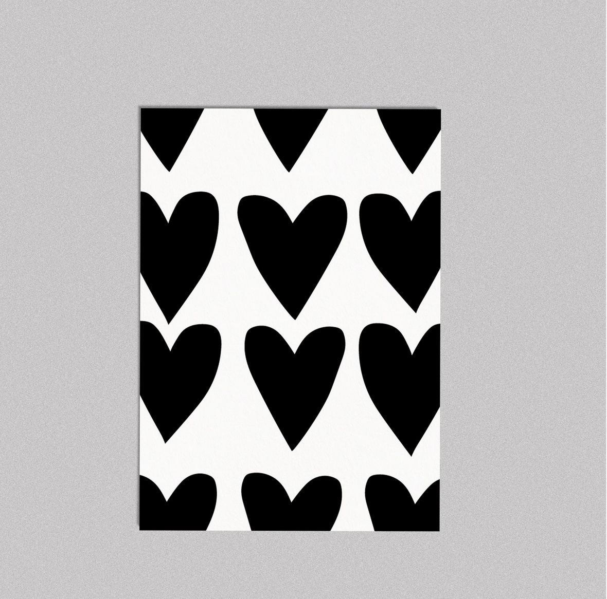 Herzen Postkarte Love is the new Black