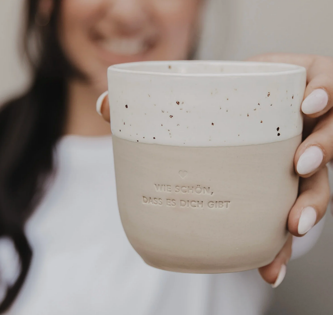Becher Wie schön dass du da bist Eulenschnitt