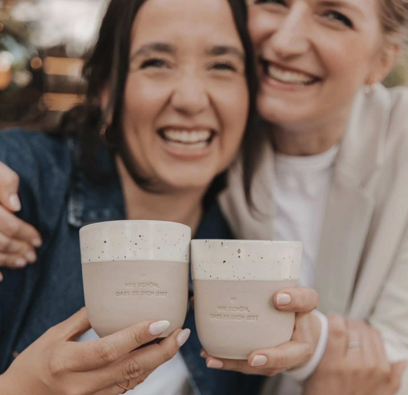 Becher Wie schön dass du da bist Eulenschnitt