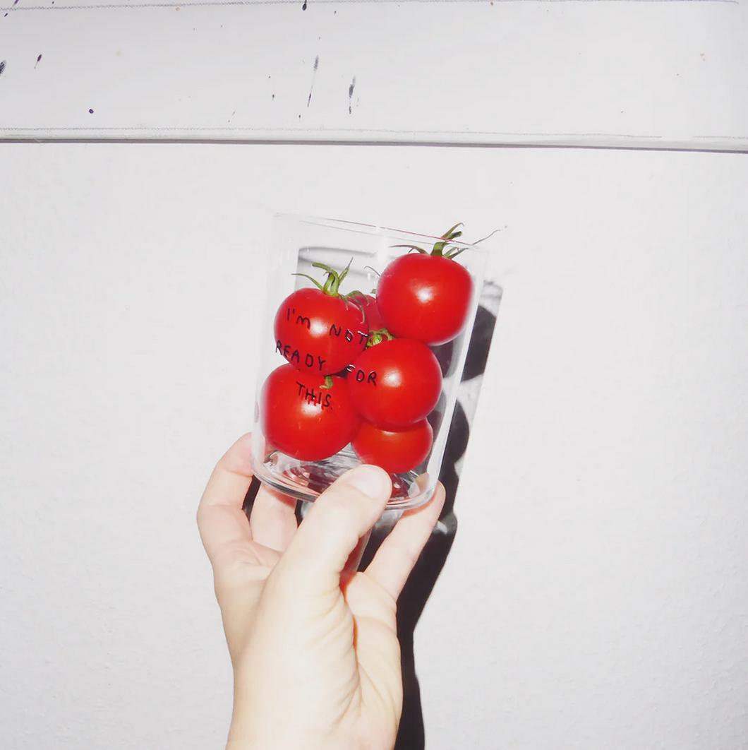 Glas groß I´m not ready for this Yahya Studio
