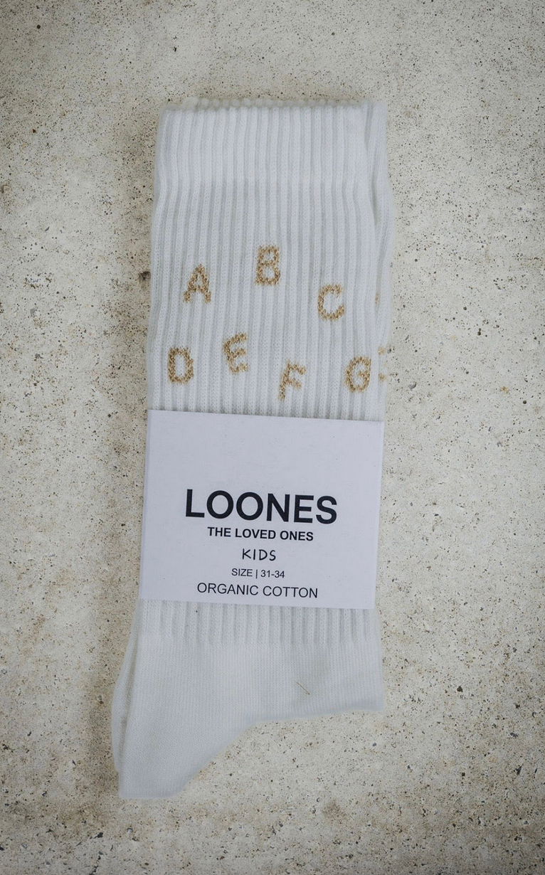 THE ABC glitzer Socken Loones