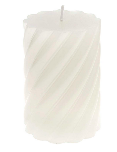 Stumpenkerze Spirale 7x10cm Eierschale Rico Design
