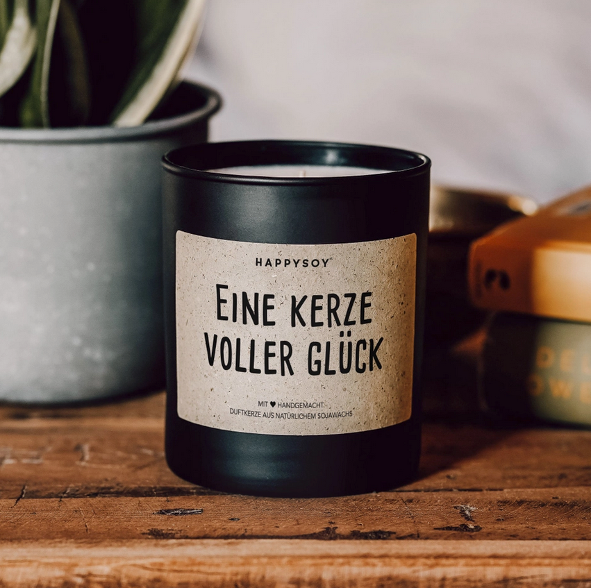 Duftkerze Eine Kerze voller Glück Happysoy