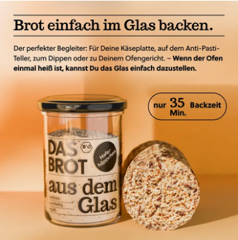 Bio-Brotbackmischung im Glas "Haferhäppchen"