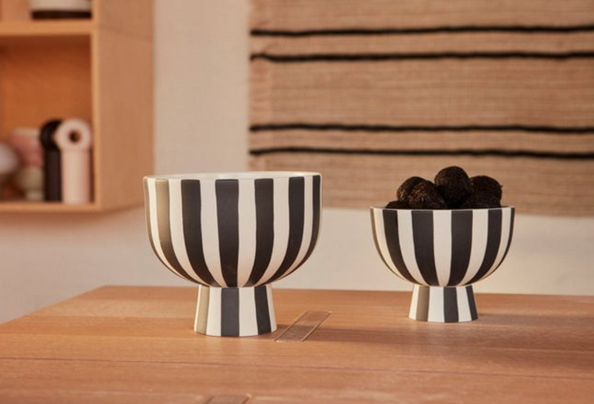 Toppu Bowl Schwarz/Weiß OYOY