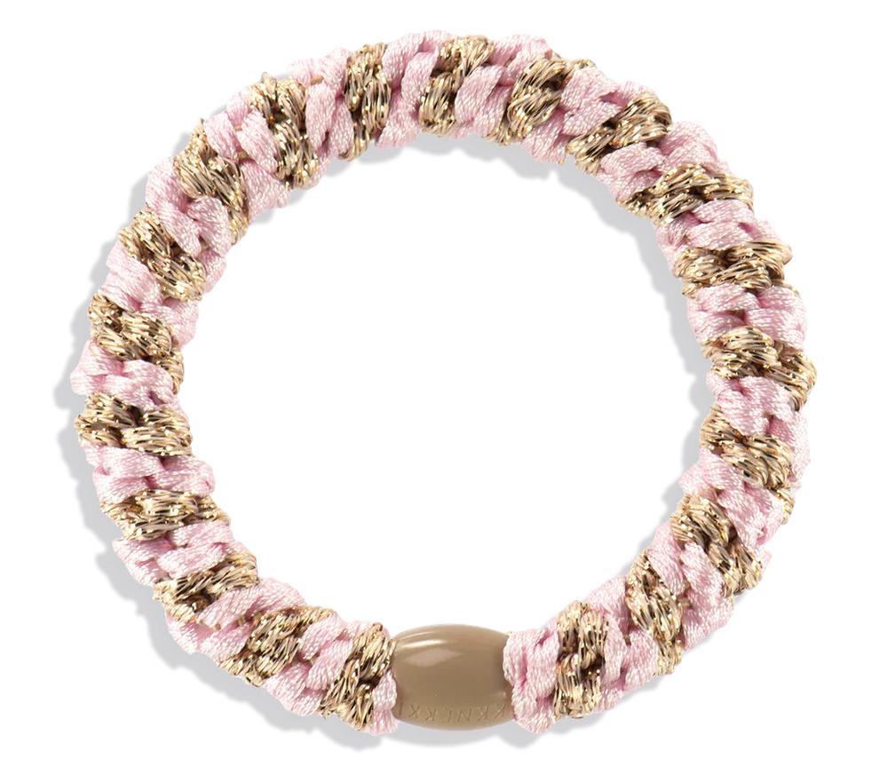 Kknekki light pink beige glitter stripe