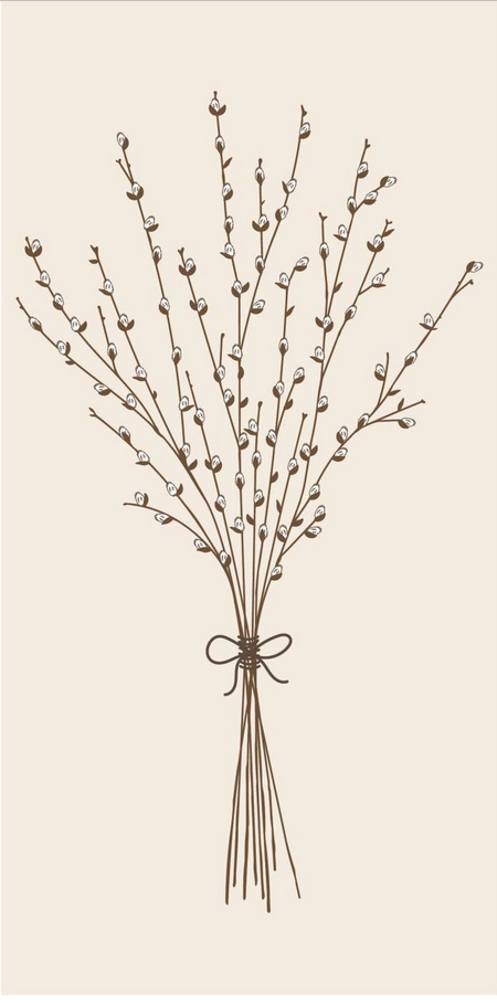 Papierservietten Weidenkätzchen 10x20 cm Ib Laursen