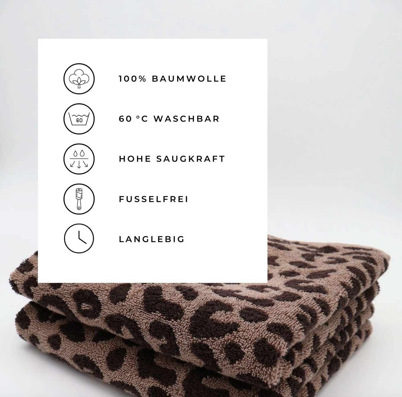 Handtuch LEO, 50 x 100 cm | 2 Stück Pamuk Design