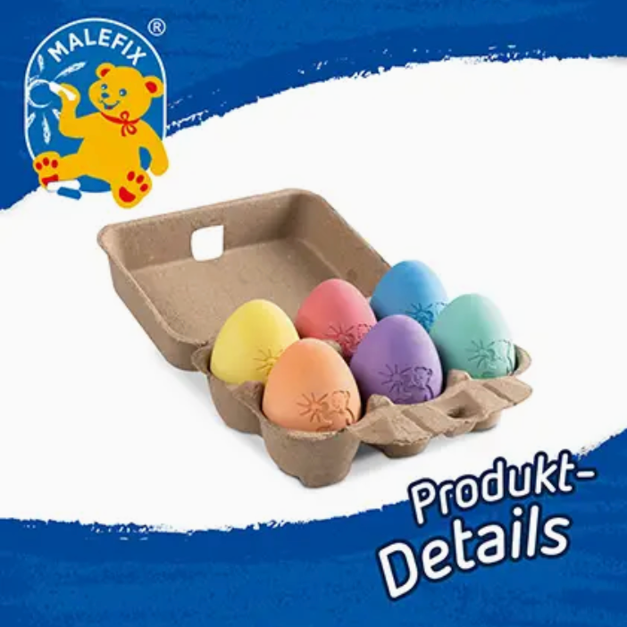 MALEFIX Eierkreide 6er Packung