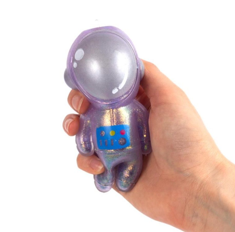 SPACE ADVENTURE Squeezy Light-Up Astronaut, 3-fach sortiert
