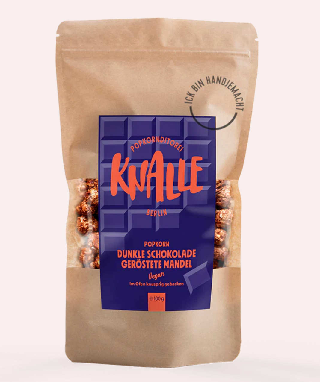 Dunkle Schokolade Geröstete Mandel Popcorn – vegan