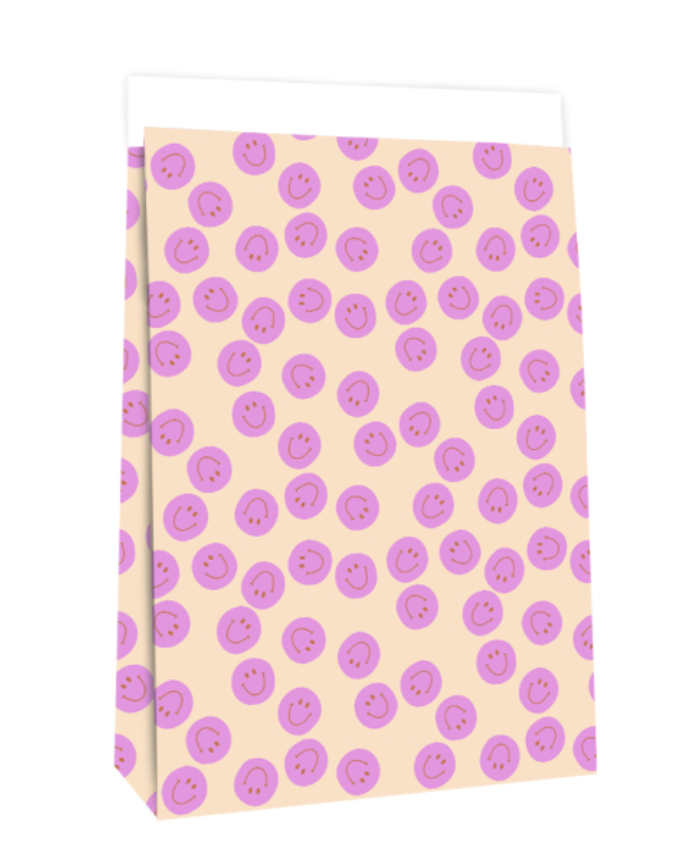 Blockbodenbeutel Smile Pink 27 x 15 x 34 cm
