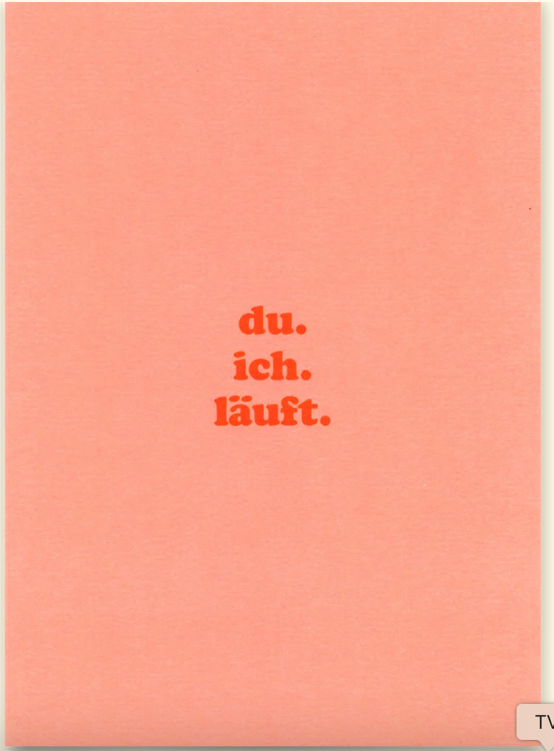 Postkarte Deli Cards "du.ich.läuft"