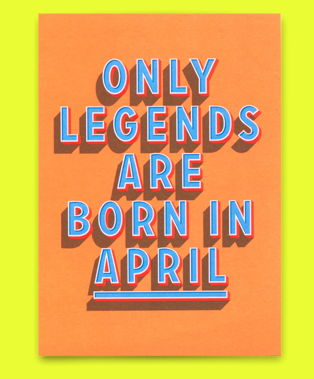 Postkarte Deli Cards "Legend April"