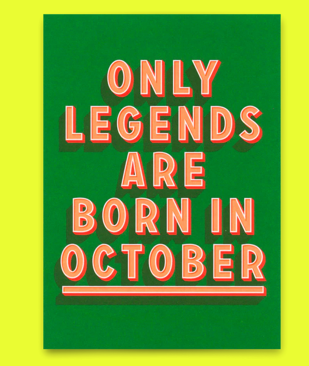 Postkarte Deli Cards "Legend October"