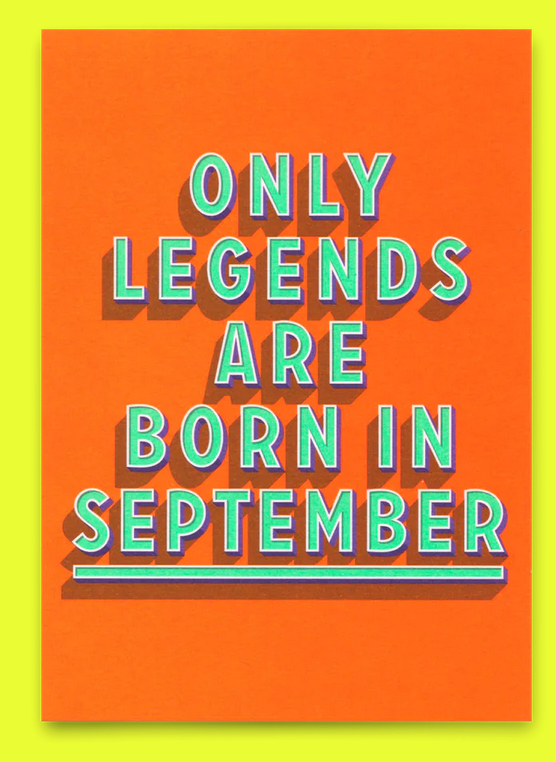 Postkarte Deli Cards "Legend September"
