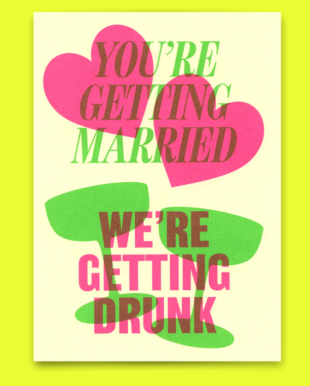 Postkarte Deli Cards "Married & Drunk"