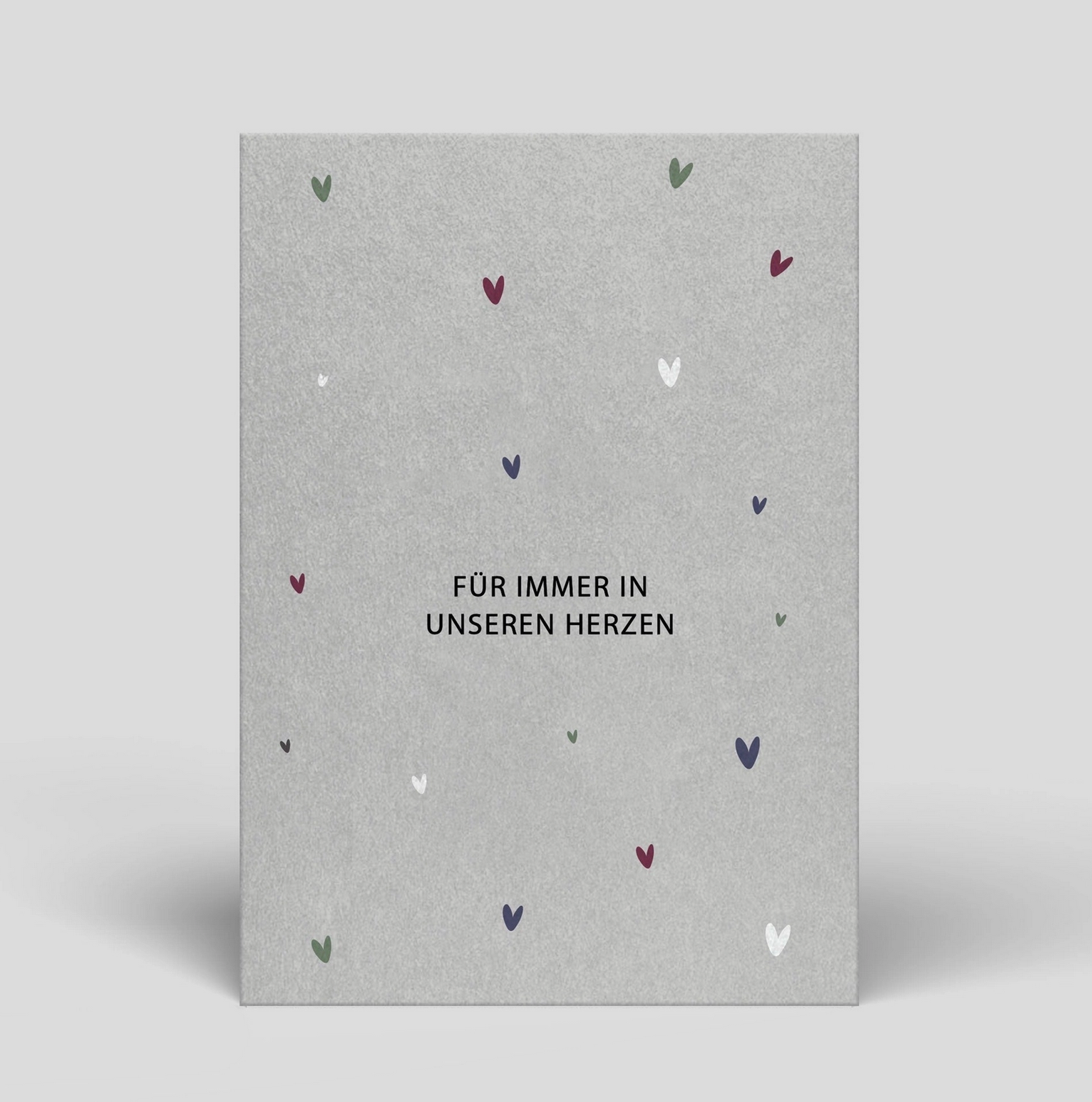 Für immer in unseren Herzen Postkarte Naturbedacht