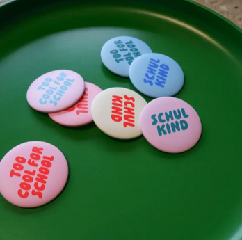 Button Schulkind Blau Tinyday
