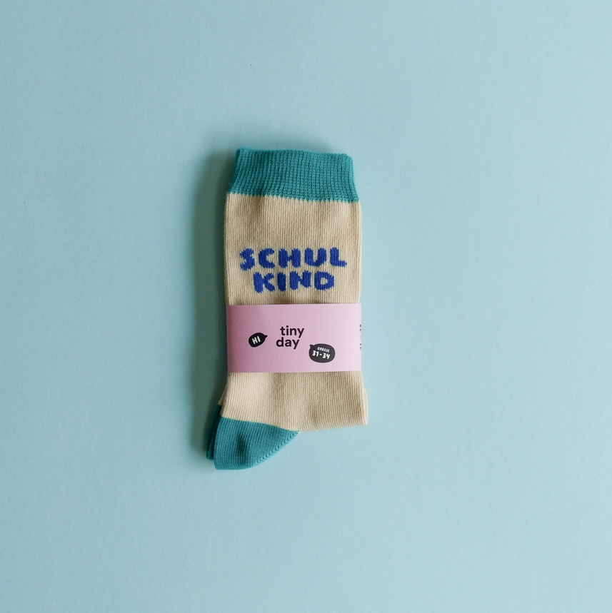 Schulkind Socken Blau Tinyday