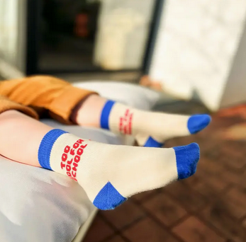 Too cool for school Socken Blau Tinyday