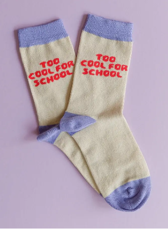 Too cool for school Socken Lila Tinyday