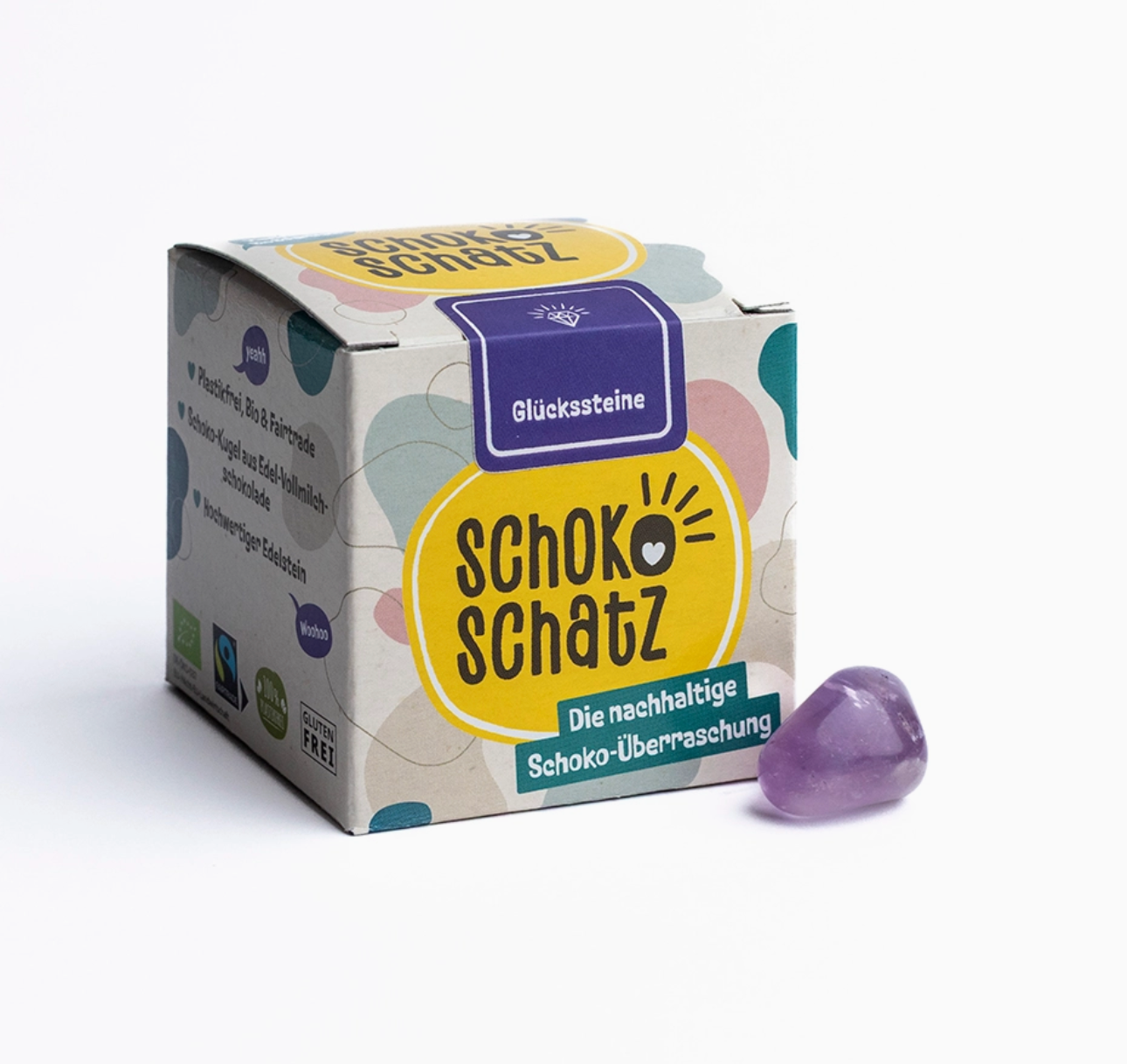 Schokokugel mit Überraschung "Glückssteine" für Schulanfang