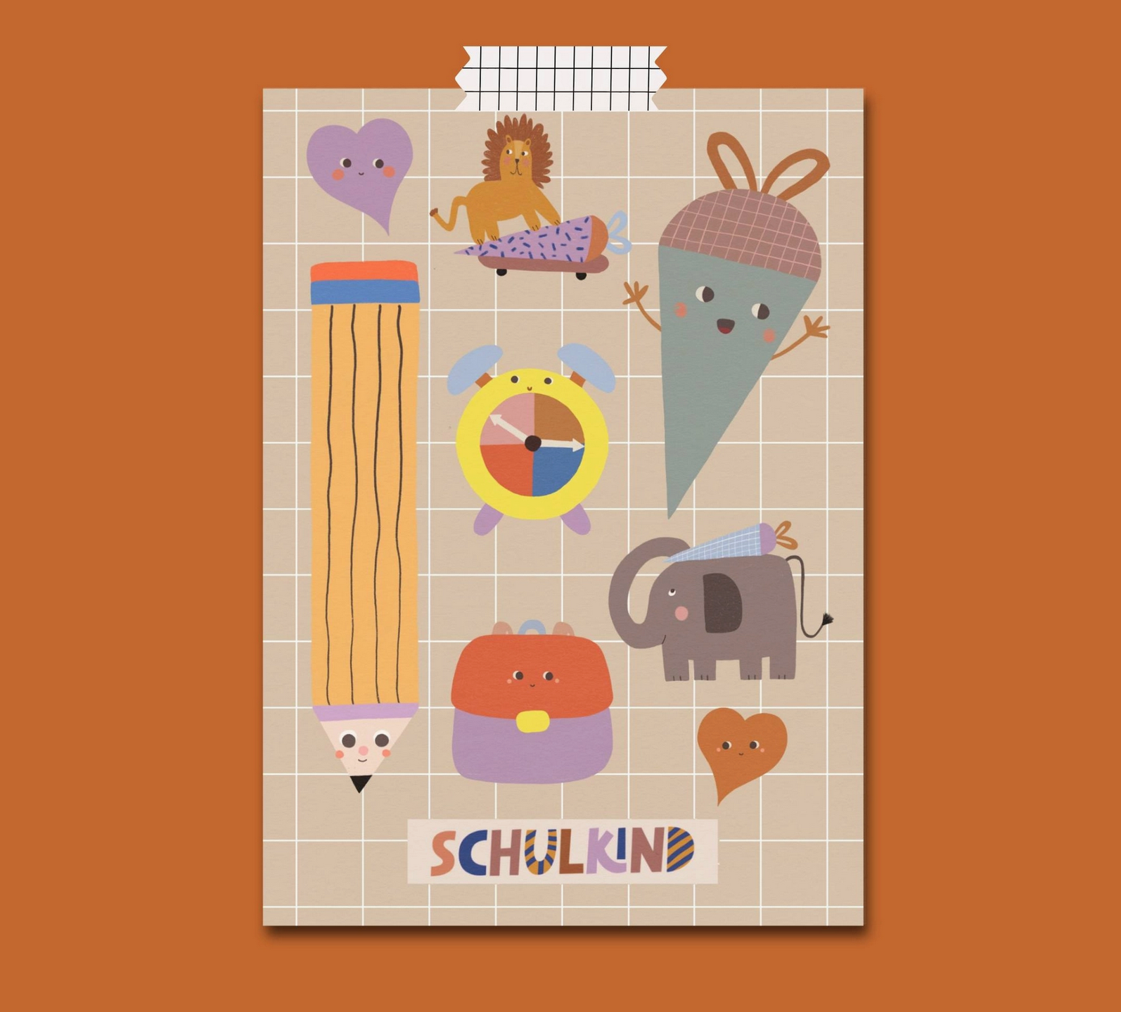 Postkarte "Schulkind Mix"