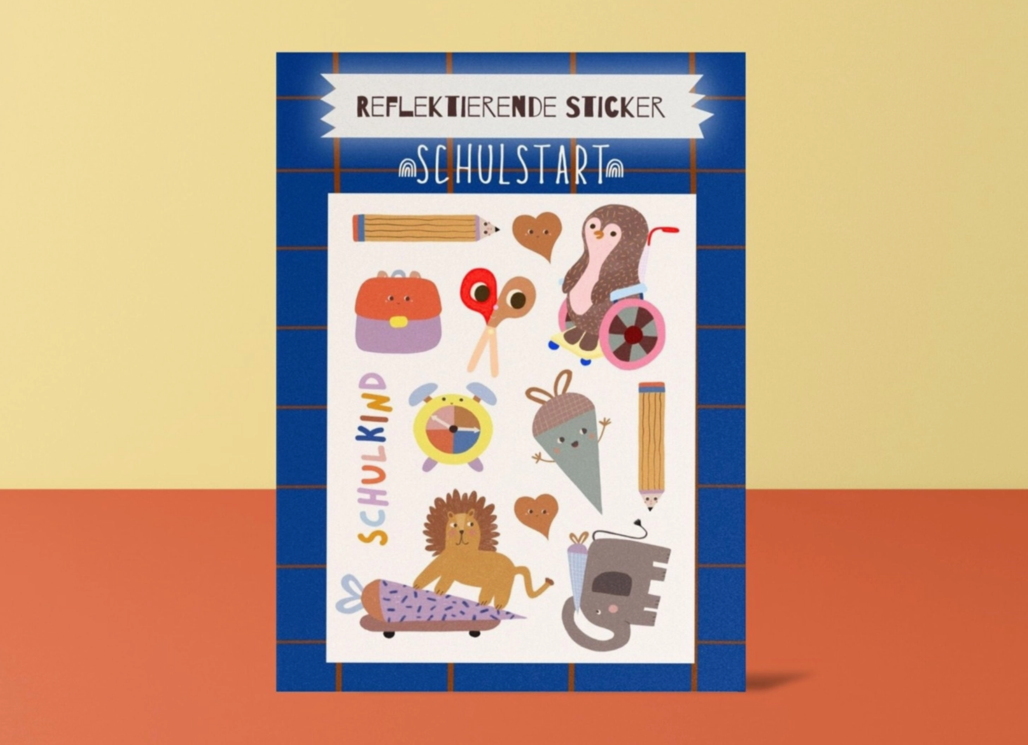Reflektierende Sticker Schulstart Modern Kids Art