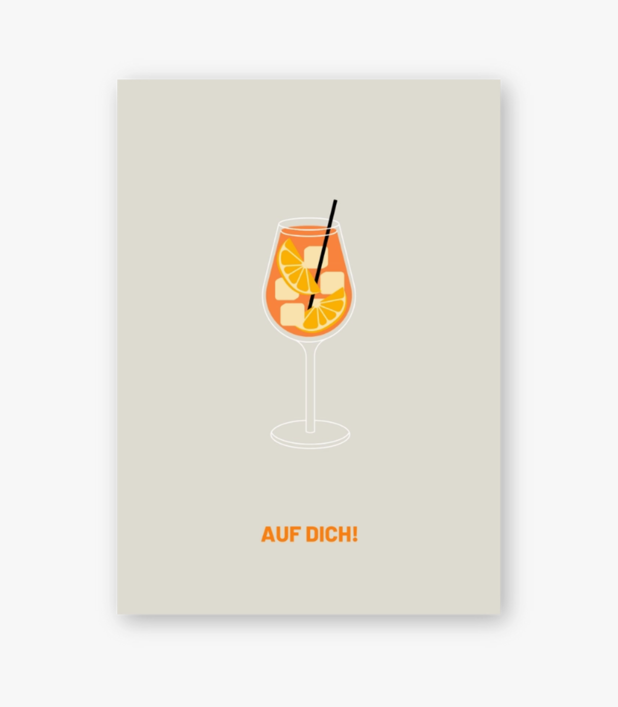 Postkarte - AUF DICH! Aperol Herr&FrauHempel