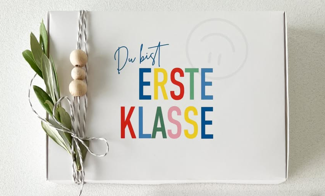 Geschenkschachtel Du bist erste Klasse