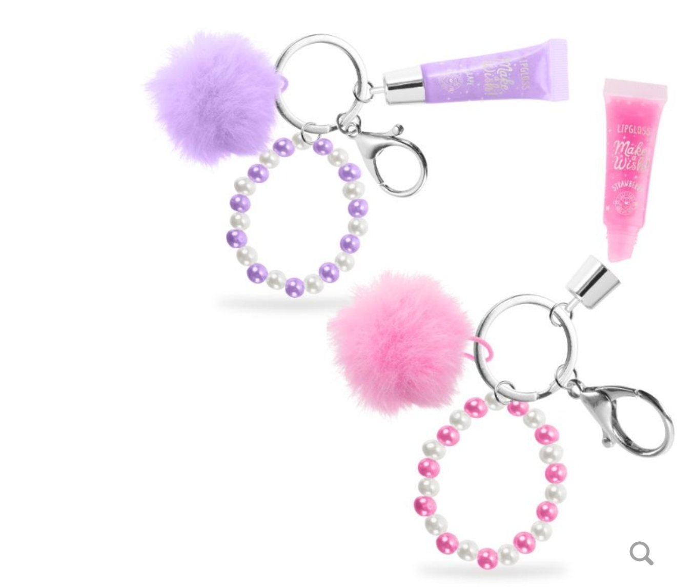 Schlüsselanhänger Pom-Pom inkl. Armband & Lipgloss 10ml