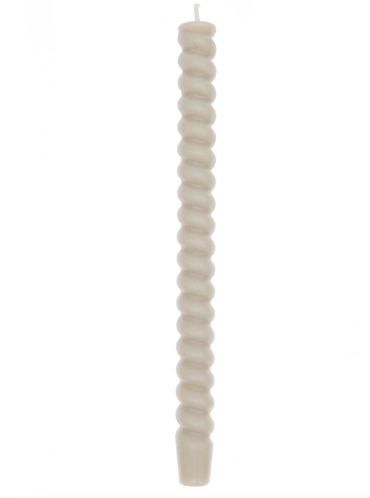 Spiralkerze 2,4x28cm Pearlgrau