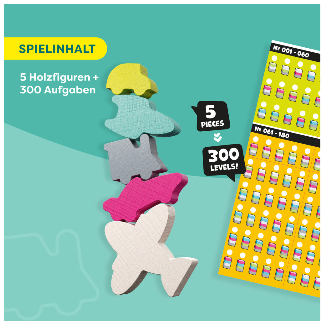 HABA Stacking Challenge Vehicles, Stapelspiel Fahrzeuge, ab 6 Jahren