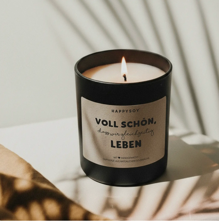 Duftkerze - HAPPYSOY VOLL SCHÖN unvergleich LEBEN