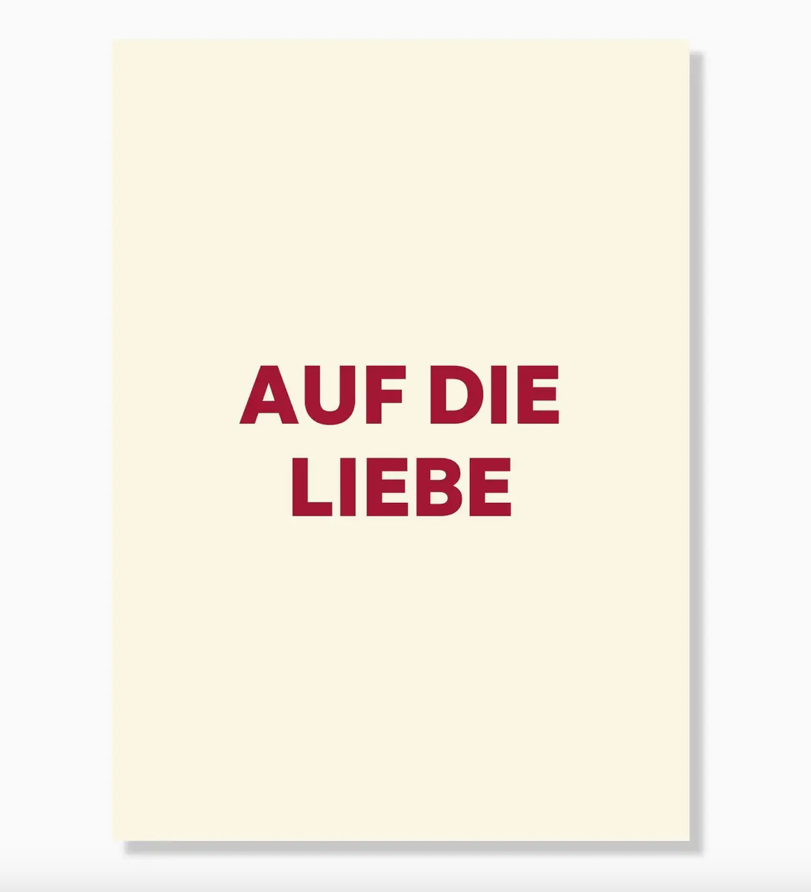 POSTKARTE AUF DIE LIEBE