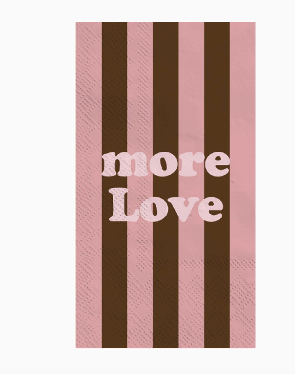 Papierserviette rechteckig "More Love" rosa x15