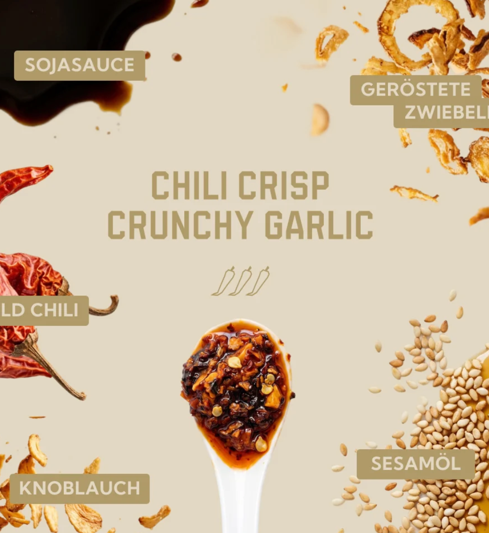 CHILI CRISP CRUNCHY GARLIC Pretty Namnam