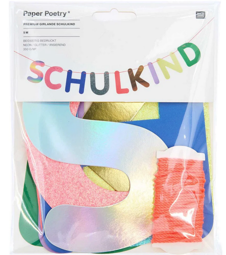 Girlande "Schulkind", Rico Desig